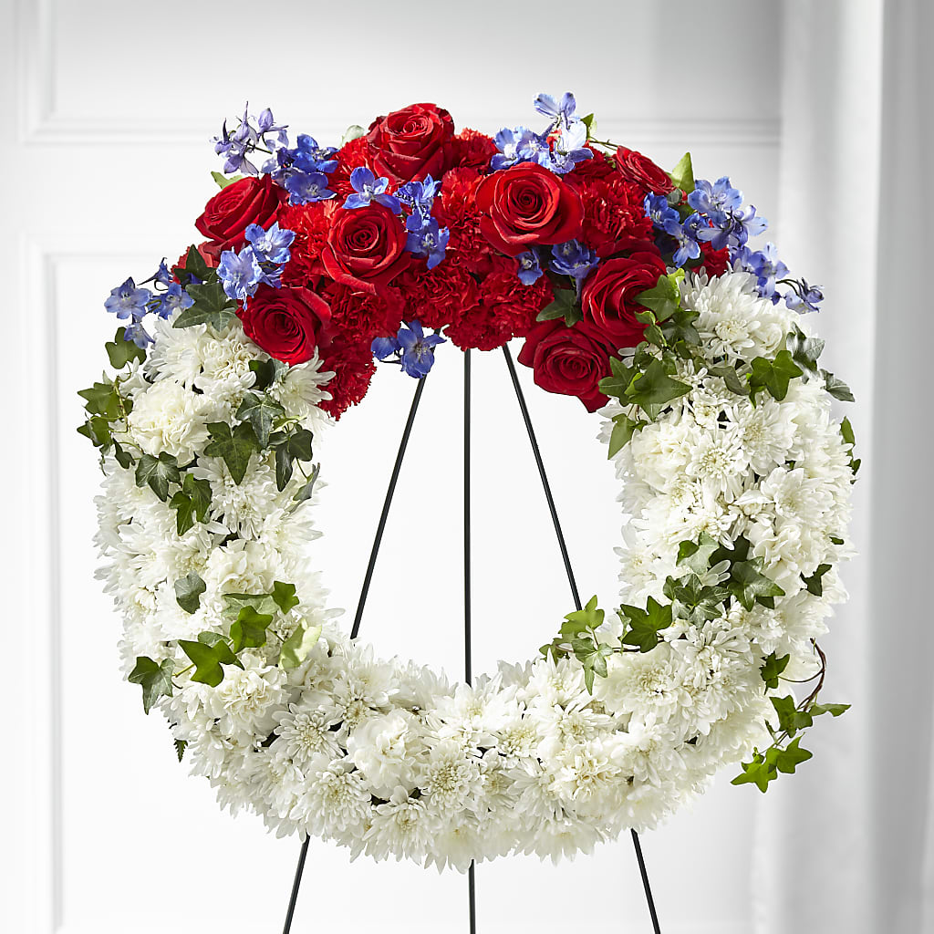 Patriotic Passion Wreath – San Diego Finest Florist, San Diego CA