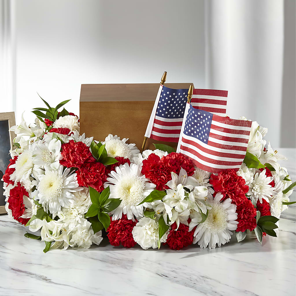 Spirit of Patriotism Cremation Adornment – San Diego Finest Florist, San Diego CA