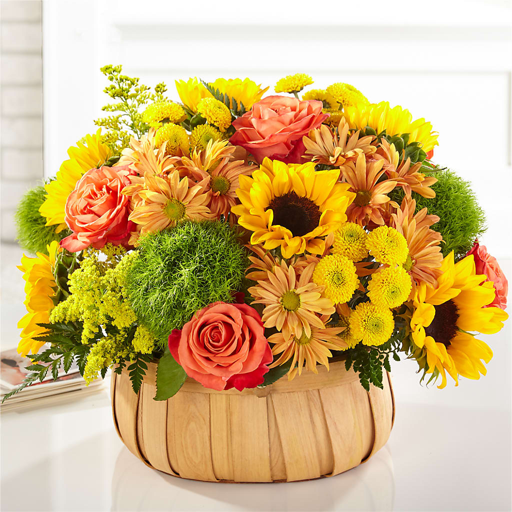 Harvest Sunflower Basket – San Diego Finest Florist, San Diego CA