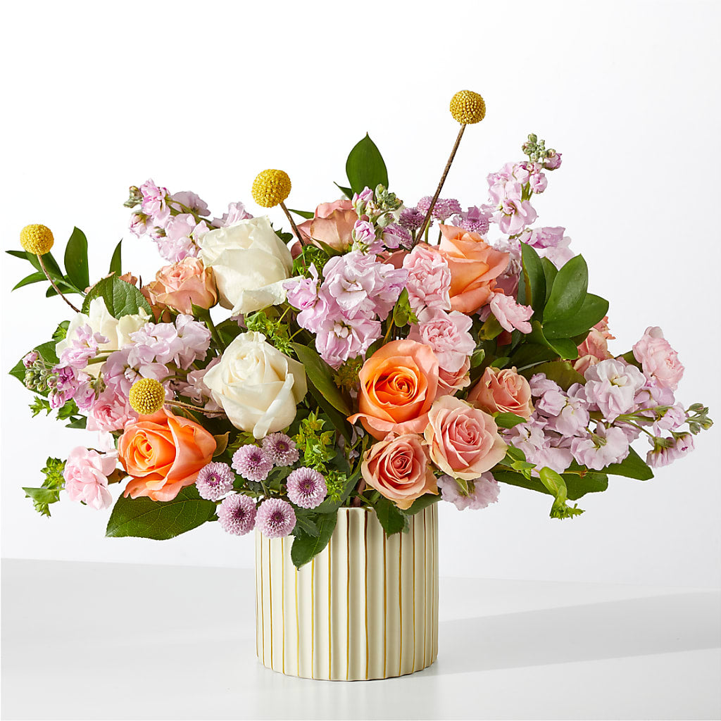 French Market Bouquet with Ivory Vase – San Diego Finest Florist, San Diego CA