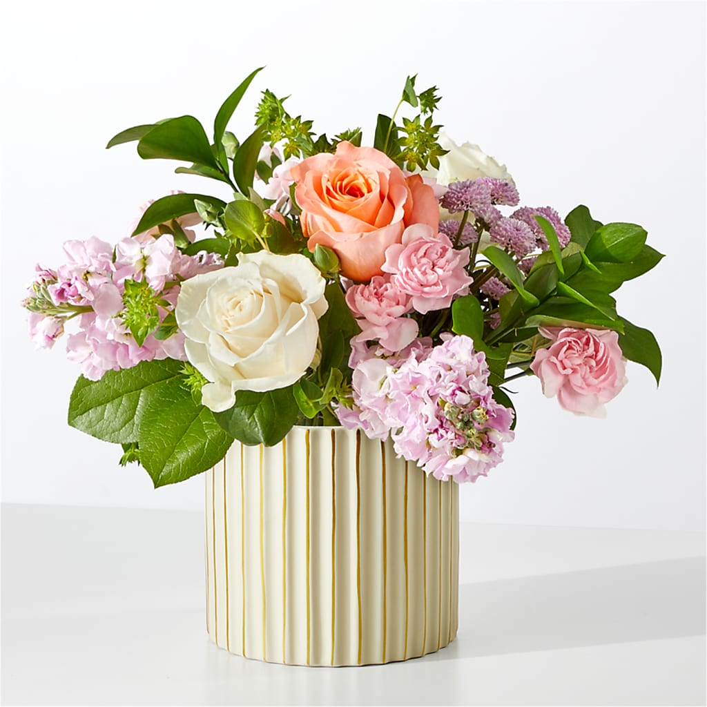 French Market Bouquet with Ivory Vase – San Diego Finest Florist, San Diego CA