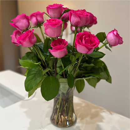 Long Stem Pink Rose Bouquet –  San Diego Finest Florist, San Diego CA