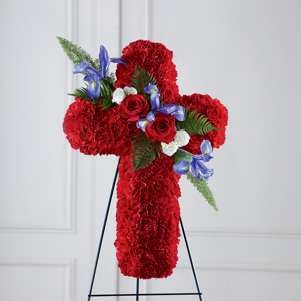 Faithful Hero Floral Cross –  San Diego Finest Florist, San Diego CA