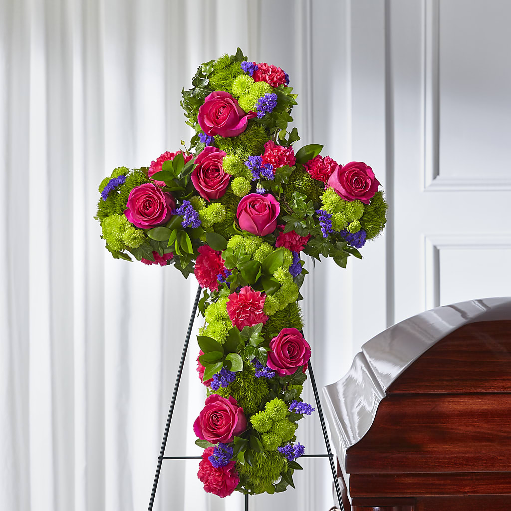 Tribute Rose Floral Cross –  San Diego Finest Florist, San Diego CA