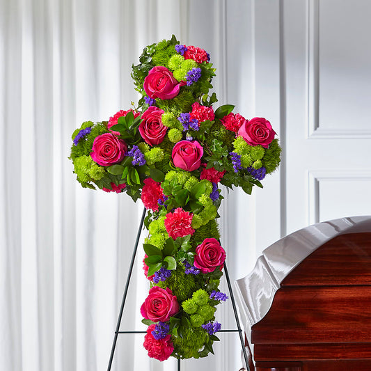 Tribute Rose Floral Cross –  San Diego Finest Florist, San Diego CA