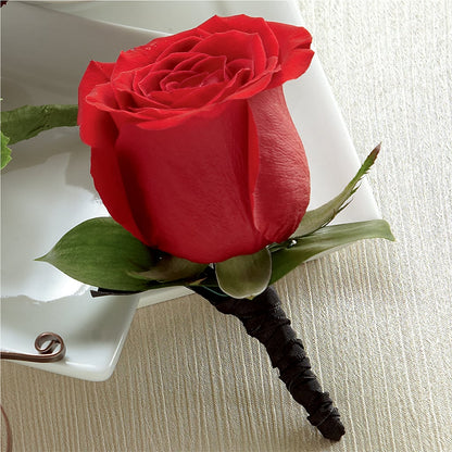 Red Rose Boutonniere –  San Diego Finest Florist, San Diego CA